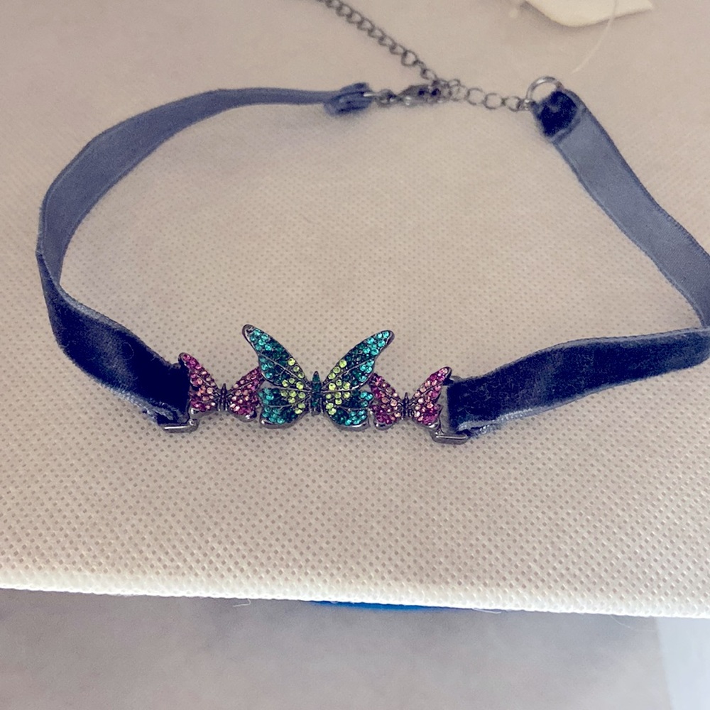 Velvet Butterfly Choker